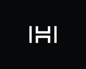 Obraz premium Creative and Minimalist Letter HH Logo Design Icon, Editable in Vector Format in Black and White Color 