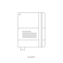 Note taking notebook or diary