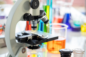 concept of medical, chemicals or scientific laboratory research and Innovation in the laboratory. Scientific equipment for laboratory use Various laboratory equipment for laboratories