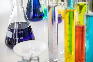 concept of medical, chemicals or scientific laboratory research and Innovation in the laboratory. Scientific equipment for laboratory use Various laboratory equipment for laboratories