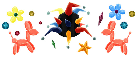 サーカス帽子とバルーンアート