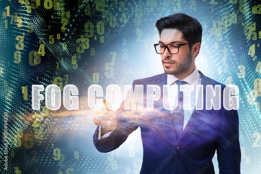 Poster concept of cloud edge and fog computing