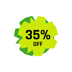 35% off Sale 35 percent Discount Marketing Promotional Poster Banner Design Vector Template