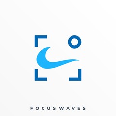 Focus Waves Illustration Vector Template