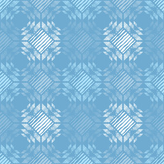 Seamless pattern with Decorative Snowflakes and Stars. Vector illustration for web design or print.