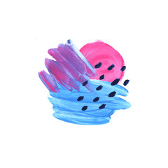  Hand painted modern decorative textured spots