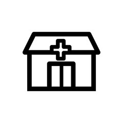 Hospital icon vector image Nursing or Treatment Symbol