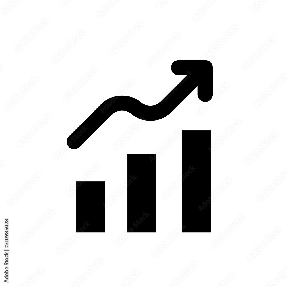 Poster graph bar graph vector icon,growing graph vector icon 10 eps