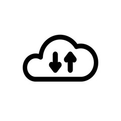 cloud line icon on white background