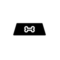 Dog bowl flat vector icon isolated on white background.