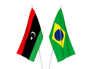 Brazil and Libya flags