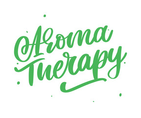 Aroma therapy letter for luxury lifestyle design. Alternative medicine. Healthy lifestyle concept. Organic sign.