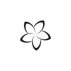 Beauty plumeria icon flowers design illustration