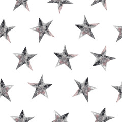 Obraz premium Watercolor seamless patterns with stars