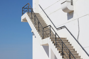 staircase next to the building.