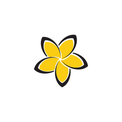 Beauty plumeria icon flowers design illustration