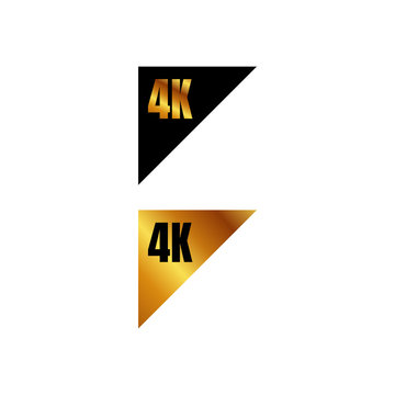 4K Ultra HD logo  4K UHD sign mark Ultra High definition resolution symbol placed in the corner of the frame icon vector