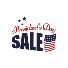 presidents day sale red blue color vector typography text for sale banners, greeting cards, gifts, promotions vector illustrations
