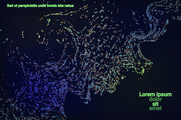 Multicolored confetti dots