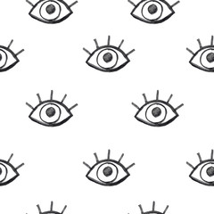 Watercolor painted creative seamless pattern