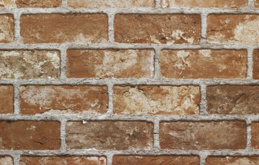 Old brick wall texture background, copy space.