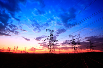 Fototapeta premium the pylon in the evening