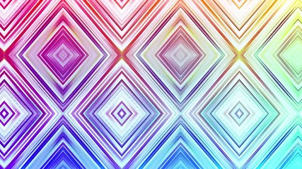 Neon multicolored rhombuses stack up moving background style 80 years. - Powered by Adobe