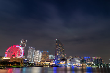 横浜みなとみらいの夜景(ハンマーヘッドから)