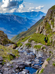 hiking in the alps