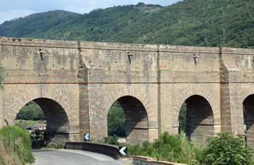 Fototapeta na wymiar Aqueduct called Acquedotto Carolino near Caserta City in Italy