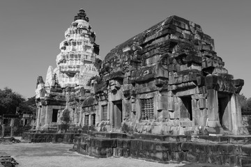 Phanom-wan castle is Khmer architecture art in Khmer civilization period about Buddhist century 16-17, Nakhon-rat-cha-sima province Thailand.