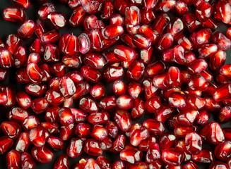 Background texture of a Pomegranate seeds close up