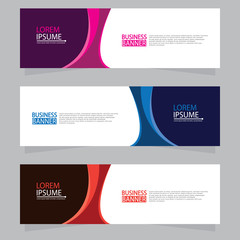 Vector abstract design web banner template. Web Design Elements - Header Design. Abstract geometric web banner template on grey background.Modern banner.