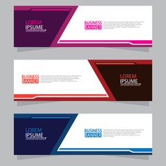 Vector abstract design web banner template. Web Design Elements - Header Design. Abstract geometric web banner template on grey background.Modern banner.