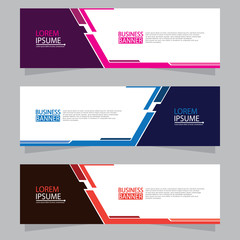 Vector abstract design web banner template. Web Design Elements - Header Design. Abstract geometric web banner template on grey background.Modern banner.