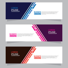 Vector abstract design web banner template. Web Design Elements - Header Design. Abstract geometric web banner template on grey background.Modern banner.