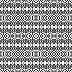 Geometric Tribal Ethnic Pattern Design in black and white color