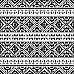 Geometric Tribal Ethnic Pattern Design in black and white color