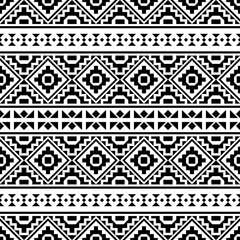 Geometric Tribal Ethnic Pattern Design in black and white color