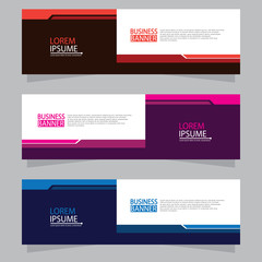 Vector abstract design web banner template. Web Design Elements - Header Design. Abstract geometric web banner template on grey background.Modern banner.