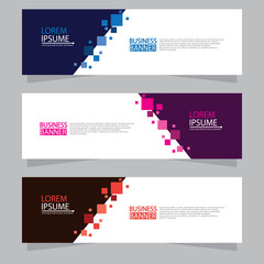 Vector abstract design web banner template. Web Design Elements - Header Design. Abstract geometric web banner template on grey background.Modern banner.