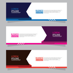 Vector abstract design web banner template. Web Design Elements - Header Design. Abstract geometric web banner template on grey background.Modern banner.