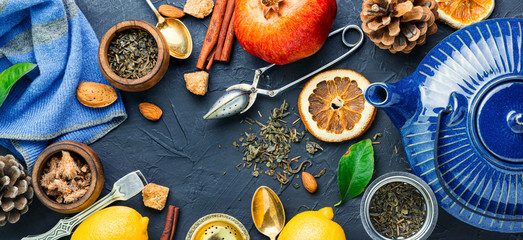 Fototapeta premium Tea with lemon