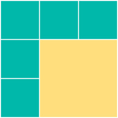 Obraz premium Photo collage pattern. White frames, colored pattern