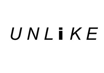 Typography of the word UNLIKE