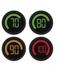Digital speed gauge. vector illustration