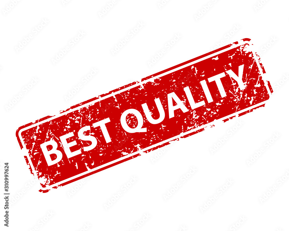 Poster best quality stamp vector texture. rubber cliche imprint. web or print design element for sign, stic
