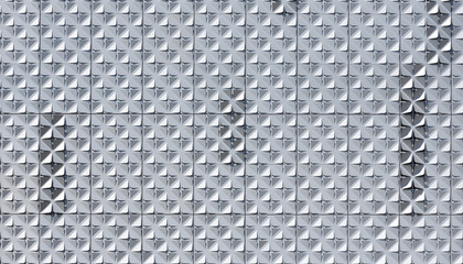 The texture of the wall of the building with panels in the form of flower petals. Modern finishing of external walls