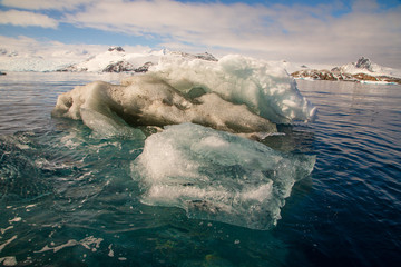 Iceberg or growler in Antarctica