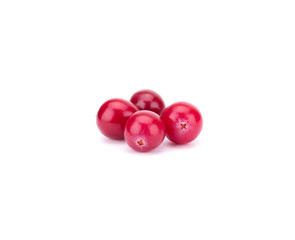 Cranberry isolated on white background closeup